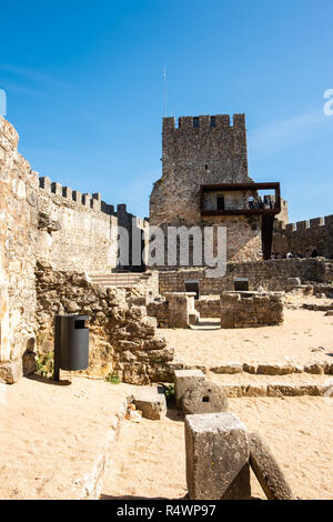 Pombal, Portugal - 22 septembre 2018 : Intérieur du Pombal Château Leiria, Portugal District Banque D'Images