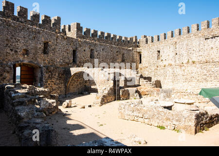 Pombal, Portugal - 22 septembre 2018 : Intérieur du Pombal Château Leiria, Portugal District Banque D'Images