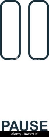 L'icône de création de pause. Élément simple illustration. Concept de design symbole Pause boutons audio collection. Parfait pour la conception de sites web, applications, logiciel, imprimer. Illustration de Vecteur