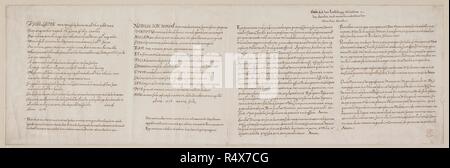 La page de texte à partir d'une collection importante d'processsions funéraire royal en Angleterre au 16ème siècle. . Legs Rothschild : Des processions funéraires. À partir d'une collection de dessins, surtout dans l'encre indienne de funérailles : Début xviième 100. Source : ajouter. 35324 1. Langue : Anglais. Banque D'Images