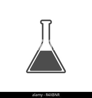 Icône du tube d'essai. Illustration vectorielle, modèle plat. Illustration de Vecteur