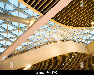 Fiumicino Airport Terminal 3 plafond - Rome, Italie Banque D'Images