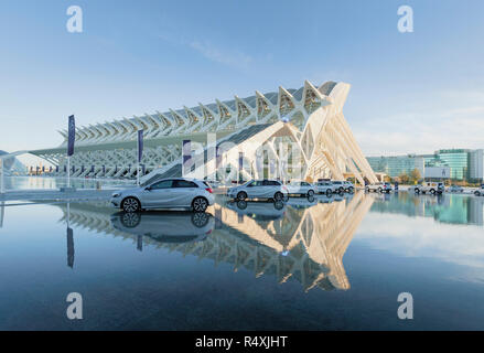 Mercedes événement au Musée des sciences Príncipe Felipe dans la Cité des Arts et des Sciences de Valence Banque D'Images