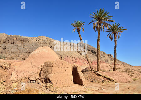 Bien sur l'Garmeh oasis, à Dasht-e Kavir déserts par le Khur ville. Banque D'Images