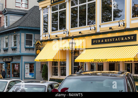Brick Alley Pub et Restaurant, Newport, Rhode Island, USA. Banque D'Images