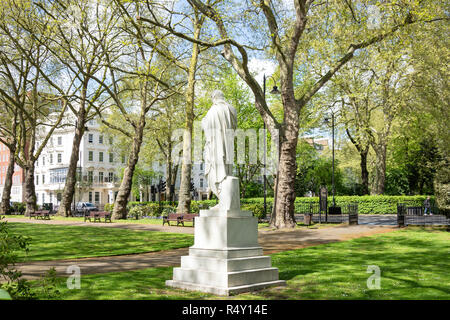 Statue de William Huskisson (homme d'État britannique), Jardins de Pimlico, Pimlico, City of westminster, Greater London, Angleterre, Royaume-Uni Banque D'Images