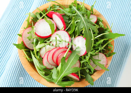 Salade de radis et de roquette Banque D'Images