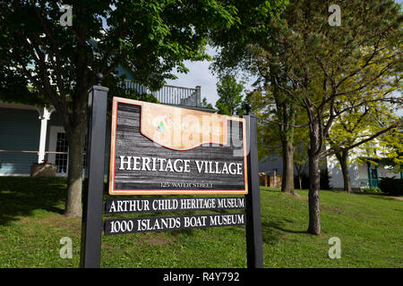 Le Musée du patrimoine Arthur Child of the 1000 Islands au Heritage Viilage à Gananoque en Ontario, Canada. La ville est considérée comme une passerelle vers le tho Banque D'Images