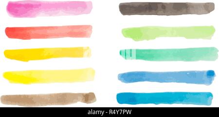 Ensemble de bandes dessinés à la main, aquarelle Illustration de Vecteur