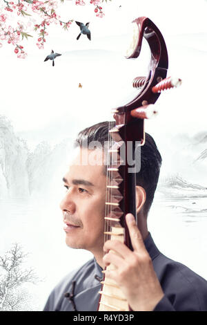 Hommes Artistes dans le pipa Banque D'Images