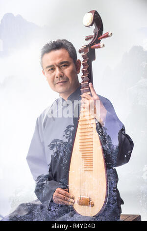 Hommes Artistes dans le pipa Banque D'Images