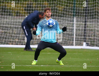 Enfield, Royaume-Uni. 28 Nov, 2018. Mauricio Pochettino pendant l'UEFA Youth League match entre Tottenham Hotspur et l'Inter Milan à Hotspur Way, Enfield. Premier League et Ligue de football images sont soumis à licence DataCo usage éditorial seulement aucune utilisation non autorisée avec l'audio, vidéo, données, listes de luminaire (en dehors de l'UE), club ou la Ligue de logos ou services 'live'. En ligne De-match utilisation limitée à 45 images ( +15 en temps supplémentaire). Aucune utilisation d'émuler des images en mouvement. Aucune utilisation de pari, de jeux ou d'un club ou la ligue/player Crédit : publications Foto Action Sport/Alamy Live News Banque D'Images