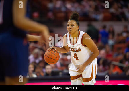 Austin, TX, USA. 28 Nov, 2018. Texas longhorns destin Littleton # 04 en action au cours de la Basket-ball match contre à l'UTSA Frank Erwin Center à Austin, TX. Mario Cantu/CSM/Alamy Live News Banque D'Images