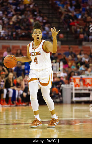 Austin, TX, USA. 28 Nov, 2018. Texas longhorns destin Littleton # 04 en action au cours de la Basket-ball match contre à l'UTSA Frank Erwin Center à Austin, TX. Mario Cantu/CSM/Alamy Live News Banque D'Images