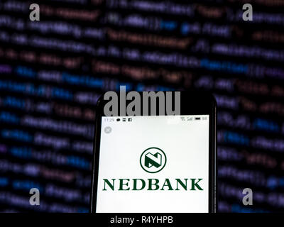 Kiev, Ukraine. 28 Nov, 2018. Logo affiché sur vu Nedbank téléphone intelligent. Crédit : Igor Golovniov SOPA/Images/ZUMA/Alamy Fil Live News Banque D'Images