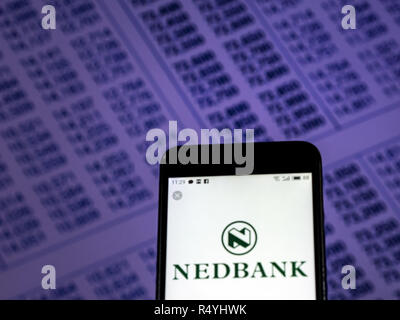 Kiev, Ukraine. 28 Nov, 2018. Logo affiché sur vu Nedbank téléphone intelligent. Crédit : Igor Golovniov SOPA/Images/ZUMA/Alamy Fil Live News Banque D'Images