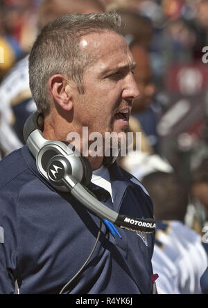 San Francisco, Californie, USA. 4ème Oct, 2009. St Louis Rams l'entraîneur-chef Steve Spagnuolo le dimanche 4 octobre, 2009 à Candlestick Park, San Francisco, Californie. Les 49ers a battu les Rams 35-0. Crédit : Al Golub/ZUMA/Alamy Fil Live News Banque D'Images