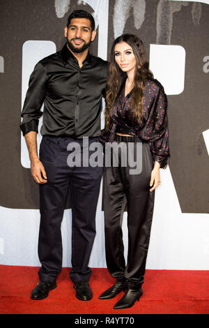 Londres, Royaume-Uni. 28 novembre, 2018. Amir Khan & Faryal Makhdoom participant à la première européenne de CREED II à BFI IMAX London Waterloo le mercredi 28 novembre Crédit : Tom Rose/Alamy Live News Banque D'Images