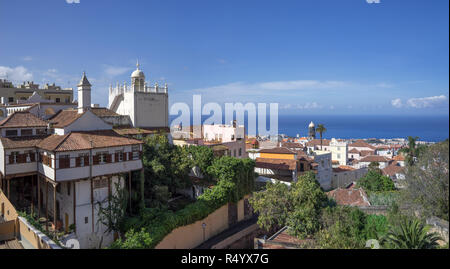 La Orotava Tenerife Sur - vue sur la vieille ville de Puerto de la cruz Banque D'Images