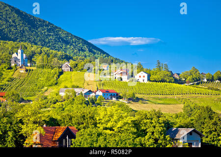 Village de Plesivica green nature Banque D'Images