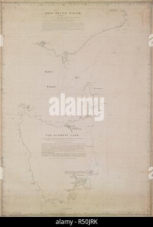 Une partie de la Nouvelle Galles du Sud, Basse, détroits, et Van Diemens Land, par Matthew Flinders ; 1798, 1799. Graphiques et cartes faites au cours de voyages de découverte dans l'océan Pacifique Sud par Samuel Wallis, commandant de l''Dolphin', en 1767 ; le Lieut. James Cook, commandant de l' "s'efforcer, en 1769 et 1770 ; et Matthew Flinders, second lieutenant, et George Bass, chirurgien, de la "résistance", en 1798, 1799. 1798-1799. Source : ajouter. 21593 N. Banque D'Images