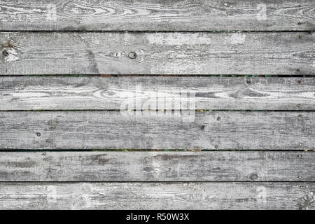En bois clôture avec le gris le blanc texture peinture d'un arbre Banque D'Images