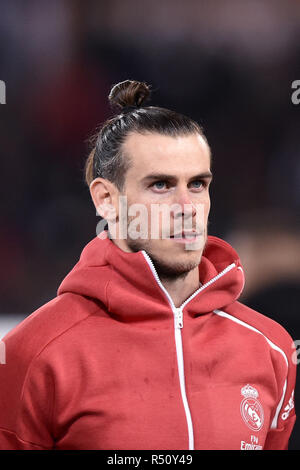 Rome, Italie. 27 Nov, 2018. Gareth Bale du Real Madrid au cours de l'UEFA Champions League entre les Roms et le Real Madrid au Stadio Olimpico, Rome, Italie le 27 novembre 2018. Credit : Giuseppe Maffia/Pacific Press/Alamy Live News Banque D'Images