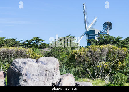 Moulin à vent Moulin à Vent du sud Murphy dans le Golden Gate Park à San Francisco, Californie, USA. Banque D'Images