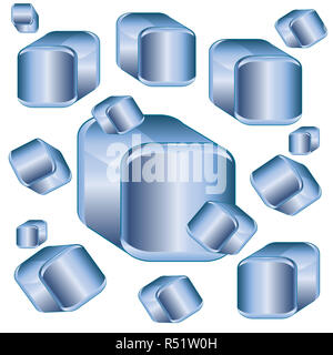 Arrière-plan de chiffres cubes Banque D'Images