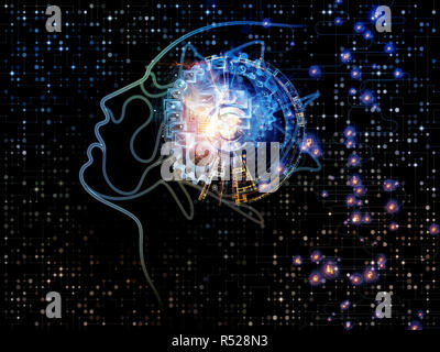 Paradigme de la conscience de la machine Banque D'Images