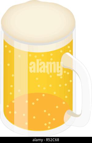 Beer mug icône. De isométrique beer mug icône vecteur pour la conception web isolé sur fond blanc Illustration de Vecteur