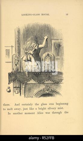 Alice en regardant le miroir. Dans de l'autre côté, [et ce qu'Alice y trouvent ... Avec 50 illustrations de John Tenniel.]. London : Macmillan & Co., 1897. Source : 012808.eee.57 page 11. Banque D'Images