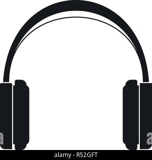 Grande icône casque. Simple illustration d'une grande icône vecteur d'écouteurs pour la conception web isolé sur fond blanc Illustration de Vecteur