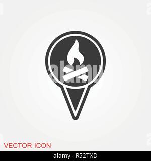 Camping simple icône. Camping Universal icônes à utiliser pour l'interface utilisateur web et mobile Illustration de Vecteur