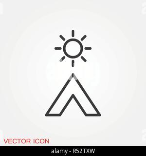 Camping simple icône. Camping Universal icônes à utiliser pour l'interface utilisateur web et mobile Illustration de Vecteur