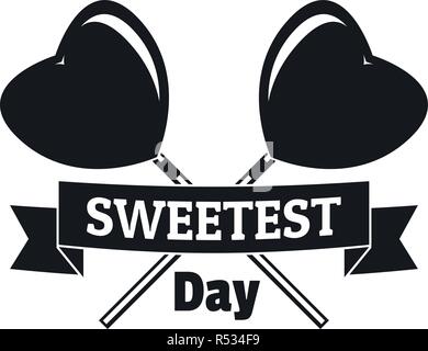 Logo de la journée la plus douce. Simple illustration de sweetest day logo vector pour la conception web isolé sur fond blanc Illustration de Vecteur