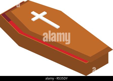 L'icône de Coffin. De l'icône vecteur isométrique cercueil pour la conception web isolé sur fond blanc Illustration de Vecteur
