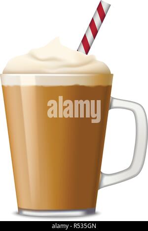 Tasse de café glace icône. Illustration réaliste de tasse de café glace icône vecteur pour la conception web isolé sur fond blanc Illustration de Vecteur