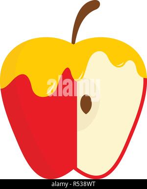 Du miel sur l'icône Apple rouge. Télévision illustration de miel sur l'icône vecteur red apple pour la conception web Illustration de Vecteur