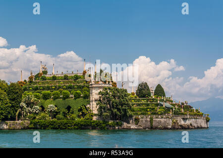 Le Lac Majeur, Italie, le 9 juillet 2012 : Isola Bella, une des trois grandes îles Borromées. Banque D'Images