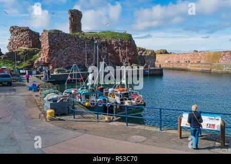 Dunbar port, bateaux, East Lothian, Scotland, UK. Banque D'Images