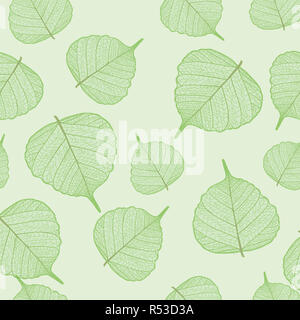 Feuilles vertes,motif transparent Banque D'Images