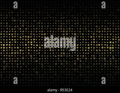 Résumé de l'arrière-plan noir avec de petites taille forme du cercle d'or mix aléatoire, vector eps10 Illustration de Vecteur
