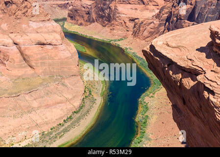 Grand Canyon avec Colorado River - Situé à Page, Arizona - Opinion à Horseshoe Bend - USA Banque D'Images