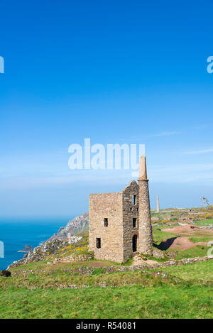 Botallack Mine - la Côte d'étain. Botallack, Cornwall, England, UK. Banque D'Images