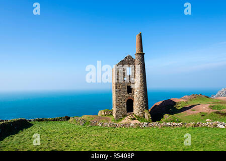 Botallack Mine - la Côte d'étain. Botallack, Cornwall, England, UK. Banque D'Images