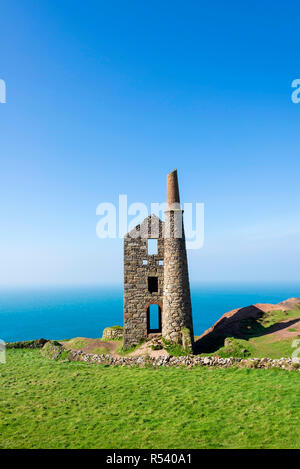 Botallack Mine - la Côte d'étain. Botallack, Cornwall, England, UK. Banque D'Images