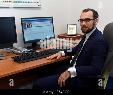 Prague, République tchèque. 20 Nov, 2018. Tomas Kopecny, Directeur du Département de la coopération industrielle de défense au ministère de la défense de la République tchèque, le 20 novembre 2018 Crédit : Michal Krumphanzl/CTK Photo/Alamy Live News Banque D'Images