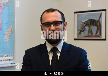 Prague, République tchèque. 20 Nov, 2018. Tomas Kopecny, Directeur du Département de la coopération industrielle de défense au ministère de la défense de la République tchèque, le 20 novembre 2018 Crédit : Michal Krumphanzl/CTK Photo/Alamy Live News Banque D'Images