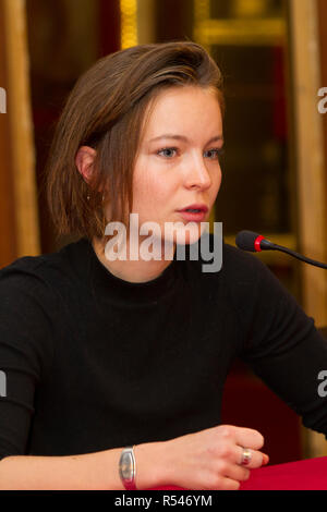 Turin, Italie. 29 Nov, 2018. L'actrice française Diane Rouxel au cours d'une conférence de presse au Festival du Film de Turin 2018 Crédit : Marco Destefanis/Alamy Live News Banque D'Images